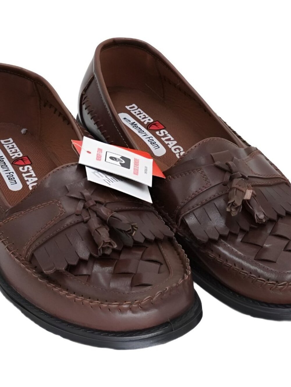 Deer Stags Herman Tassel Loafers Mens Cognac Dress Loafer US 11W